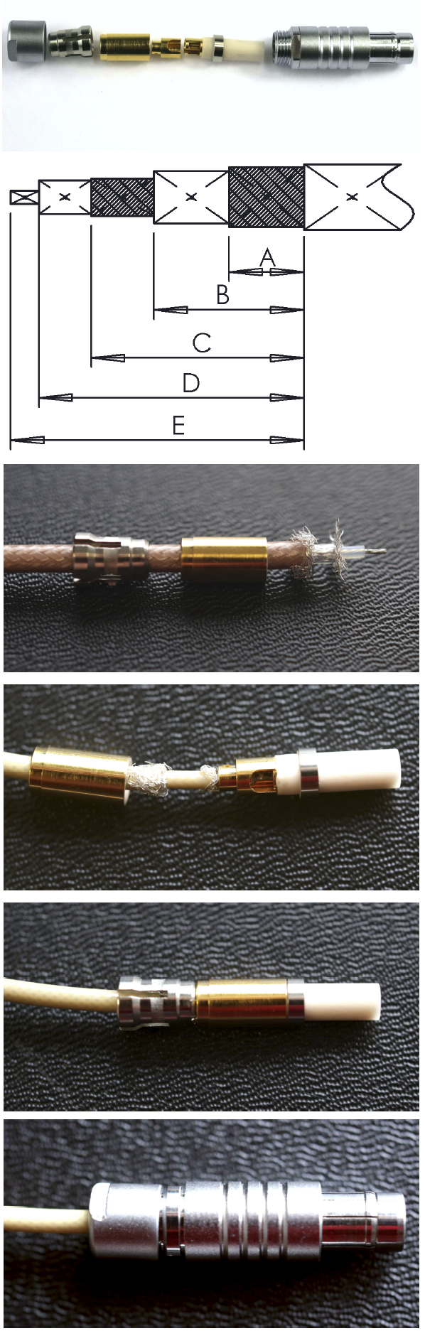 allectra三同軸線纜及對應(yīng)接頭的安裝方式