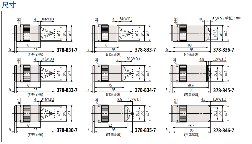 1665471345620206.png 三豐顯微物鏡378尺寸圖