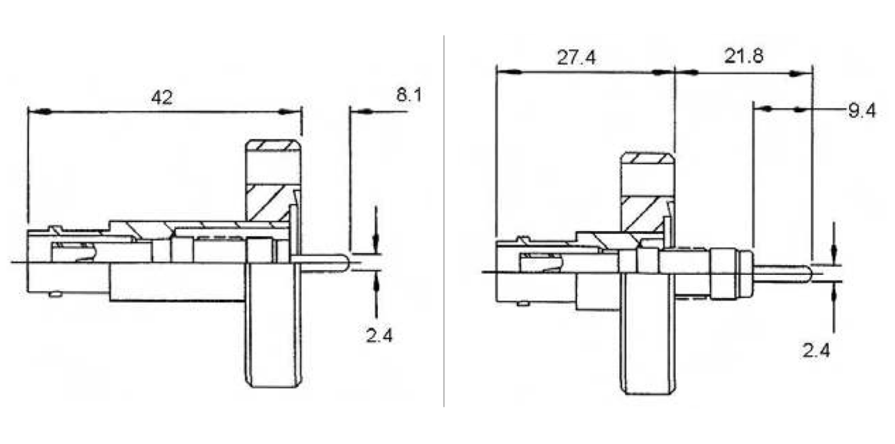 高壓真空饋通尺寸圖