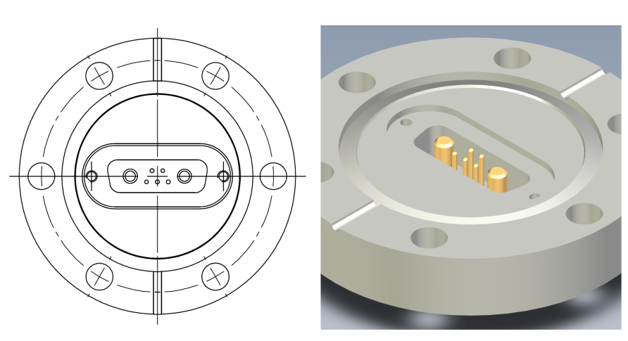 2P+5S（即2針功率插針+5針標準插針）示例