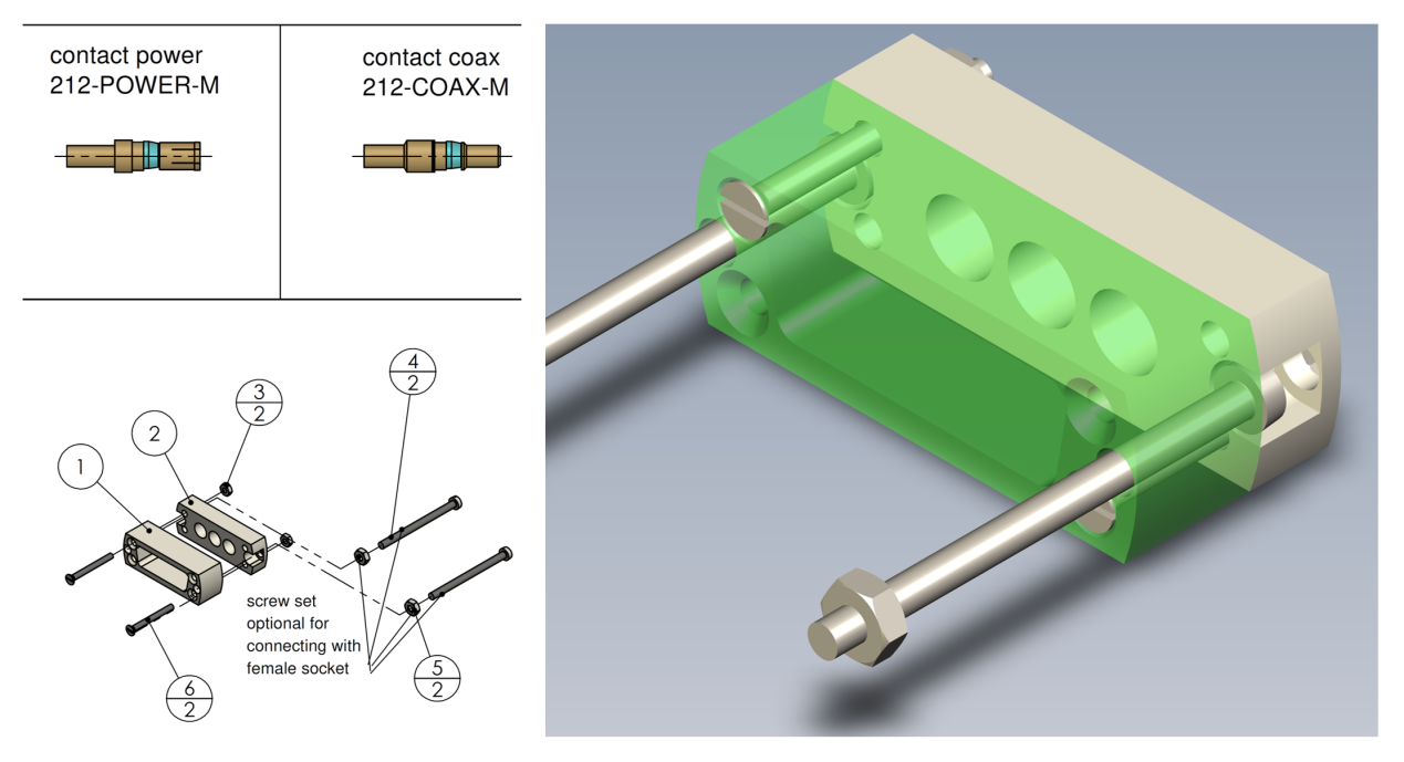 真空端公頭和配套插針