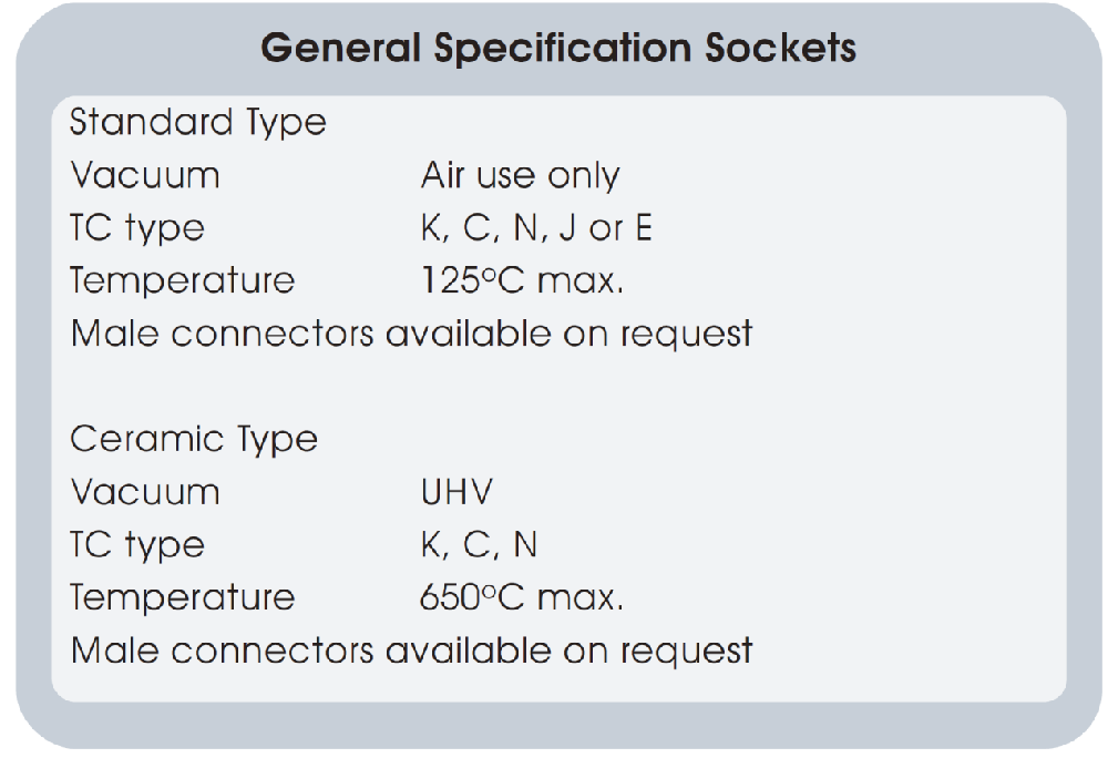 熱偶饋通連接頭的技術參數